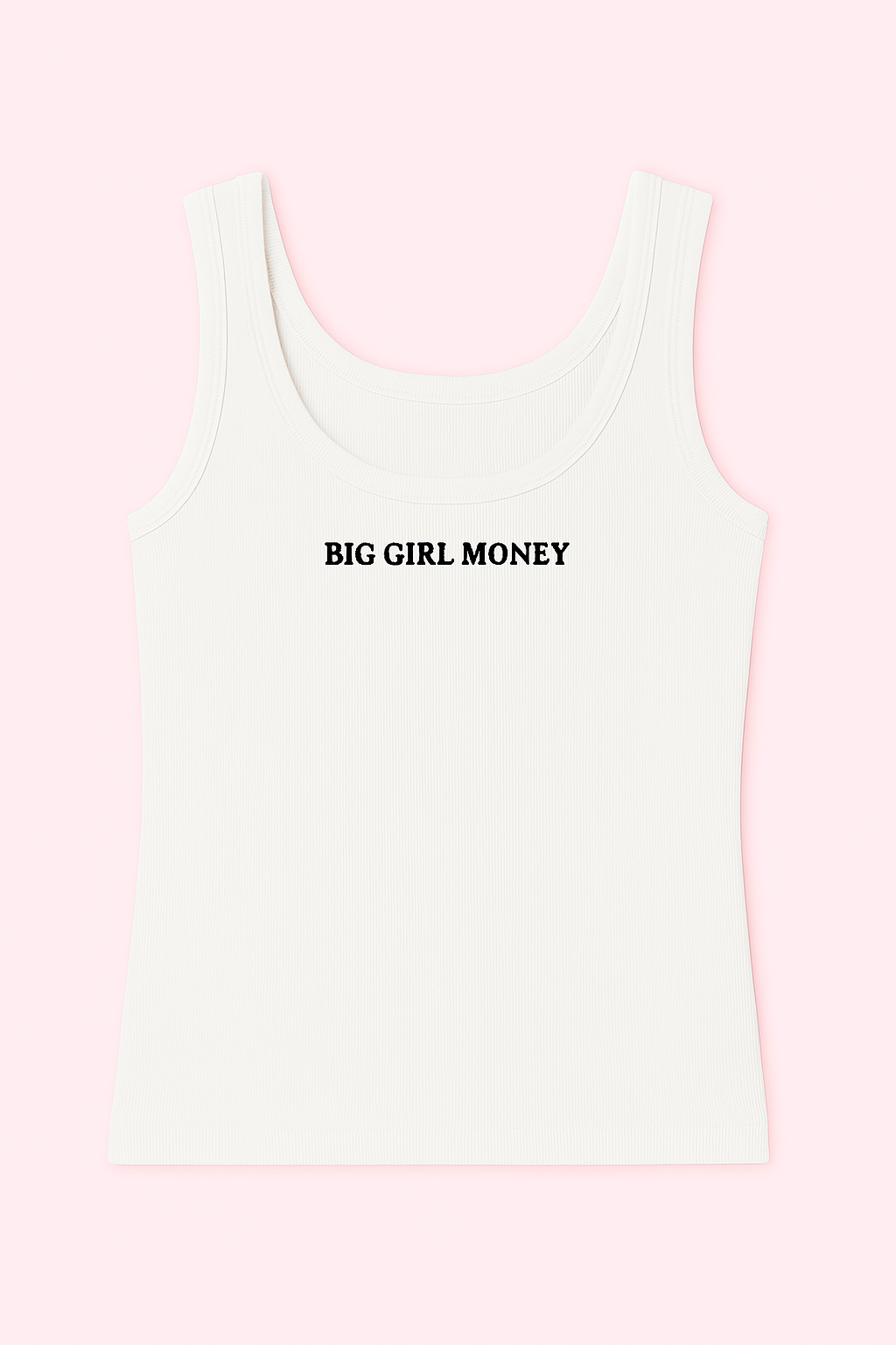 (Pre-Order) - Signature BGM Tank in White "Black BGM"